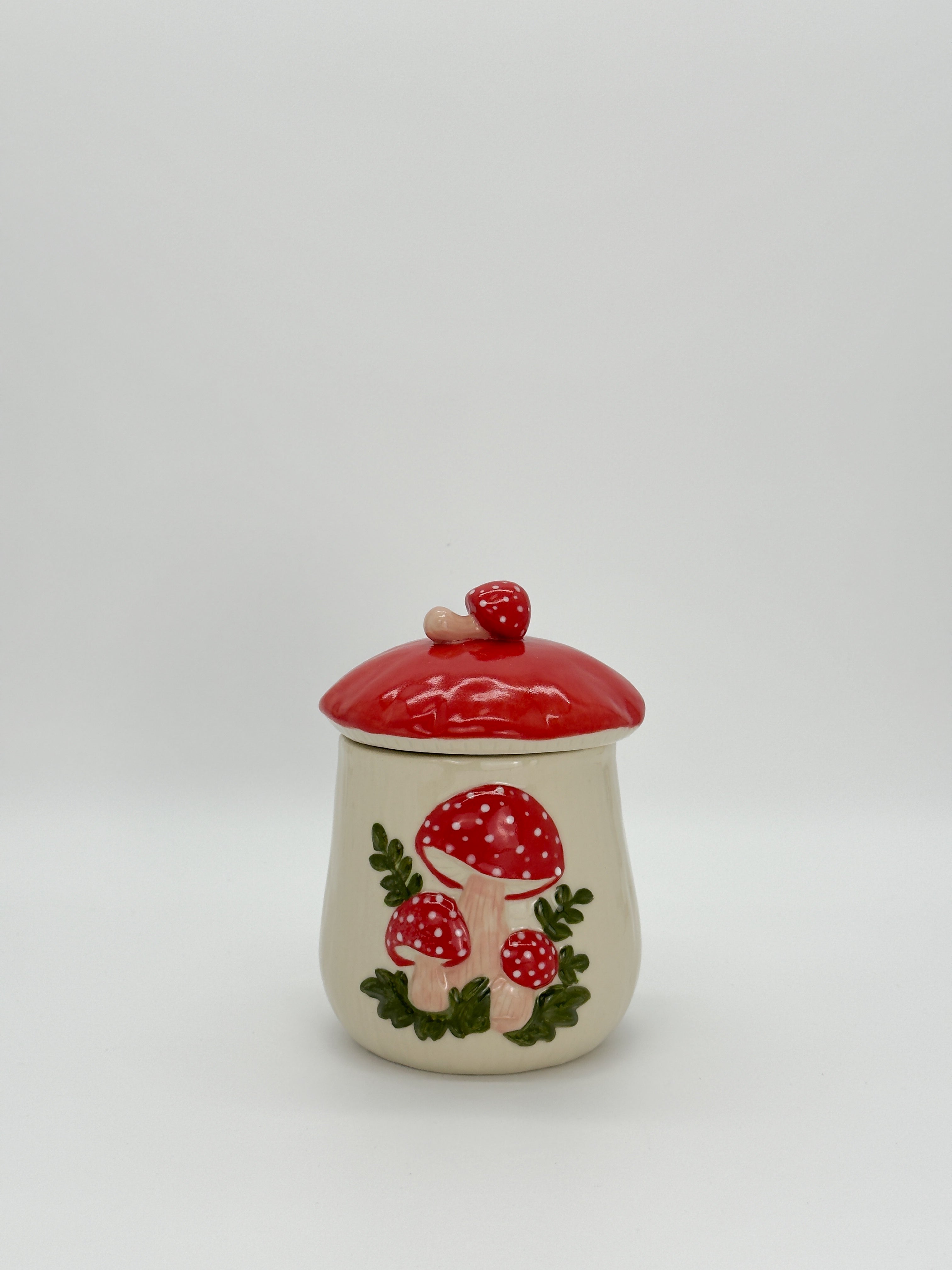 Medium Mushroom Jar - Red