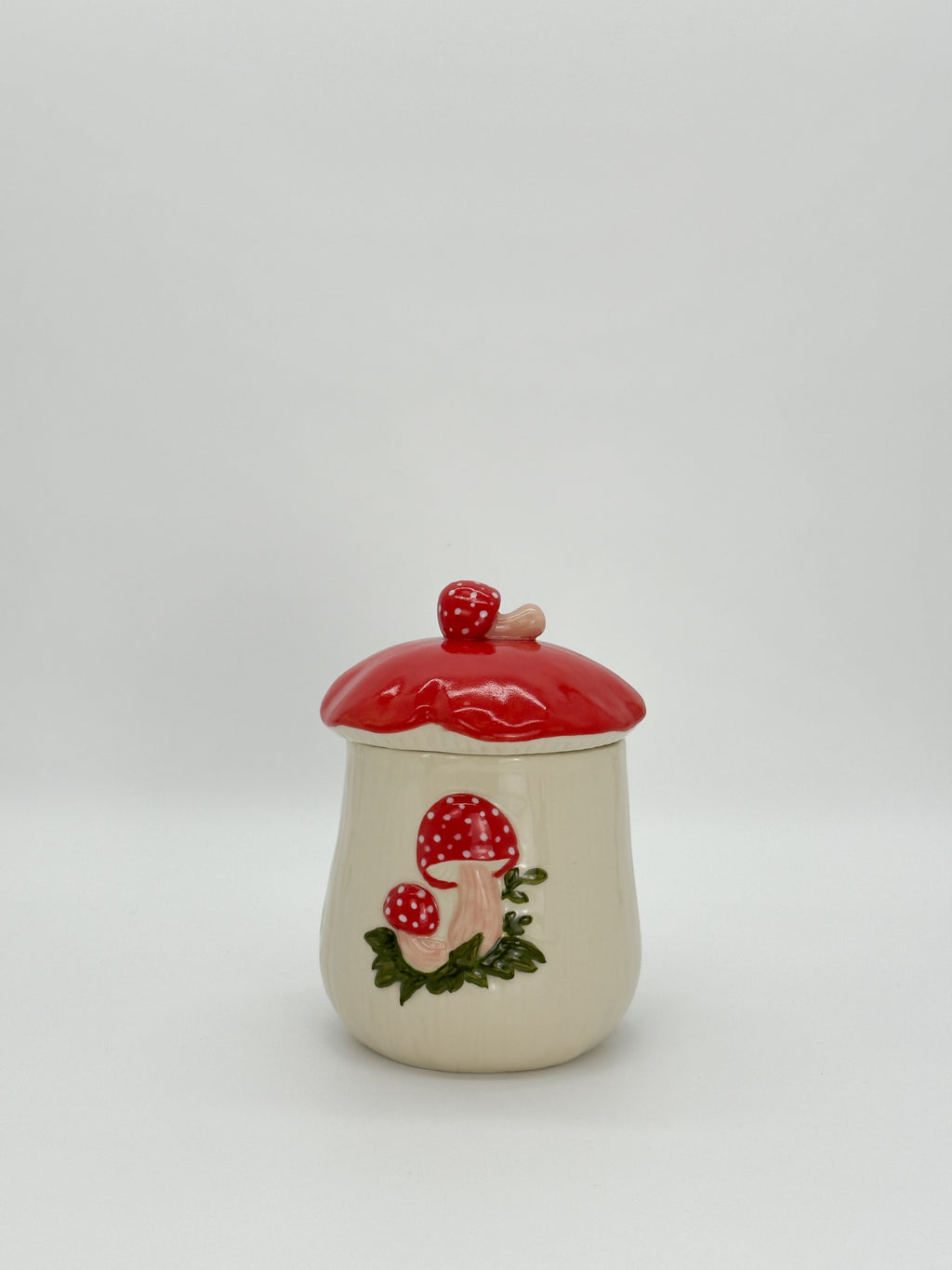 Medium Mushroom Jar - Red