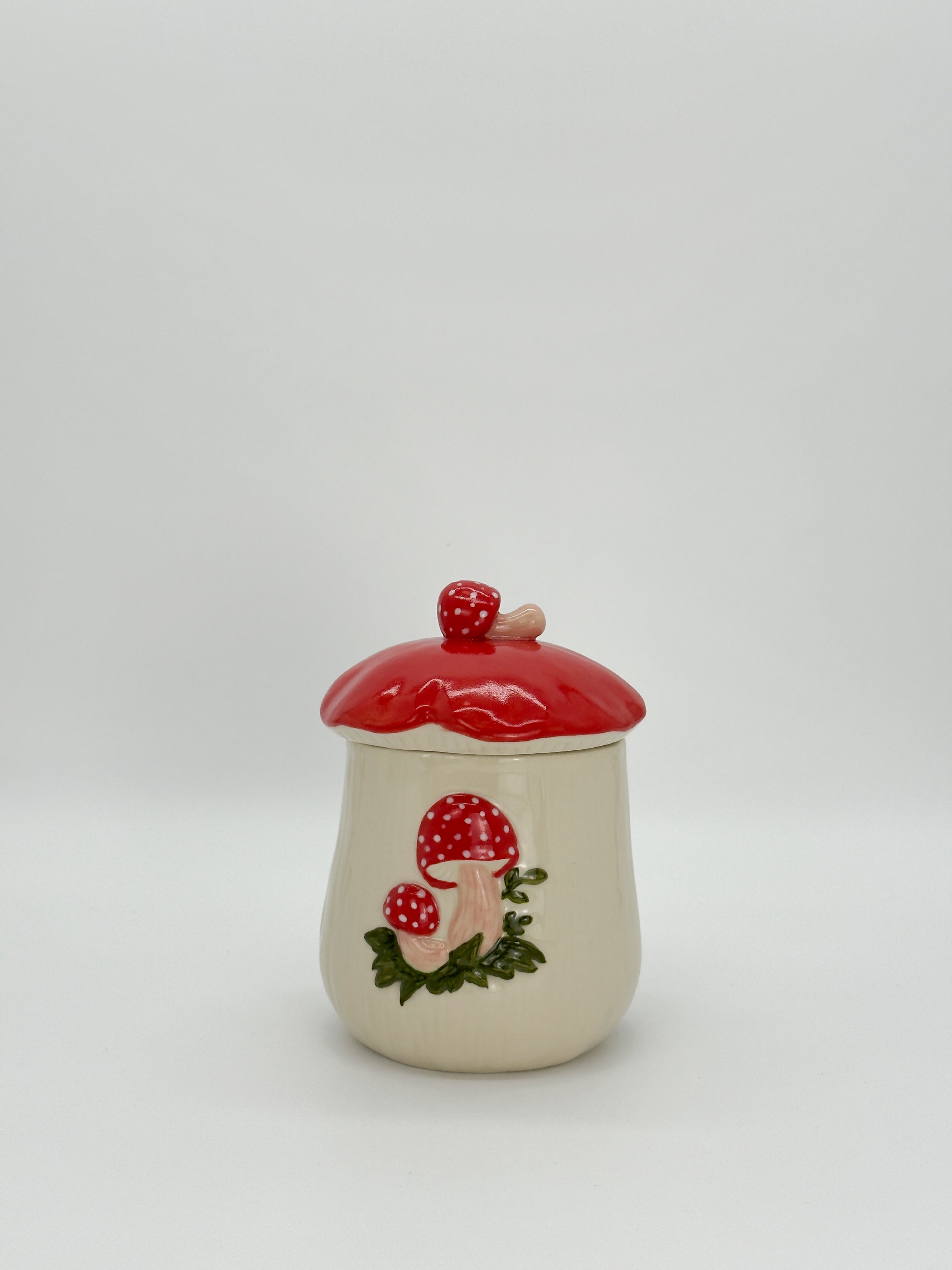 Medium Mushroom Jar - Red