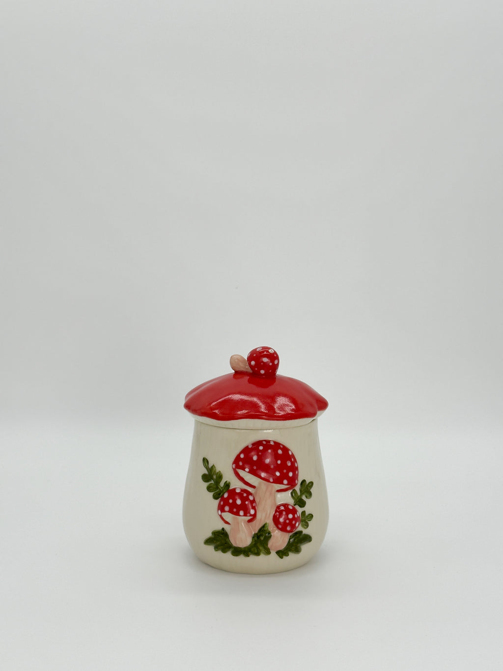 Small Mushroom Jar - Red