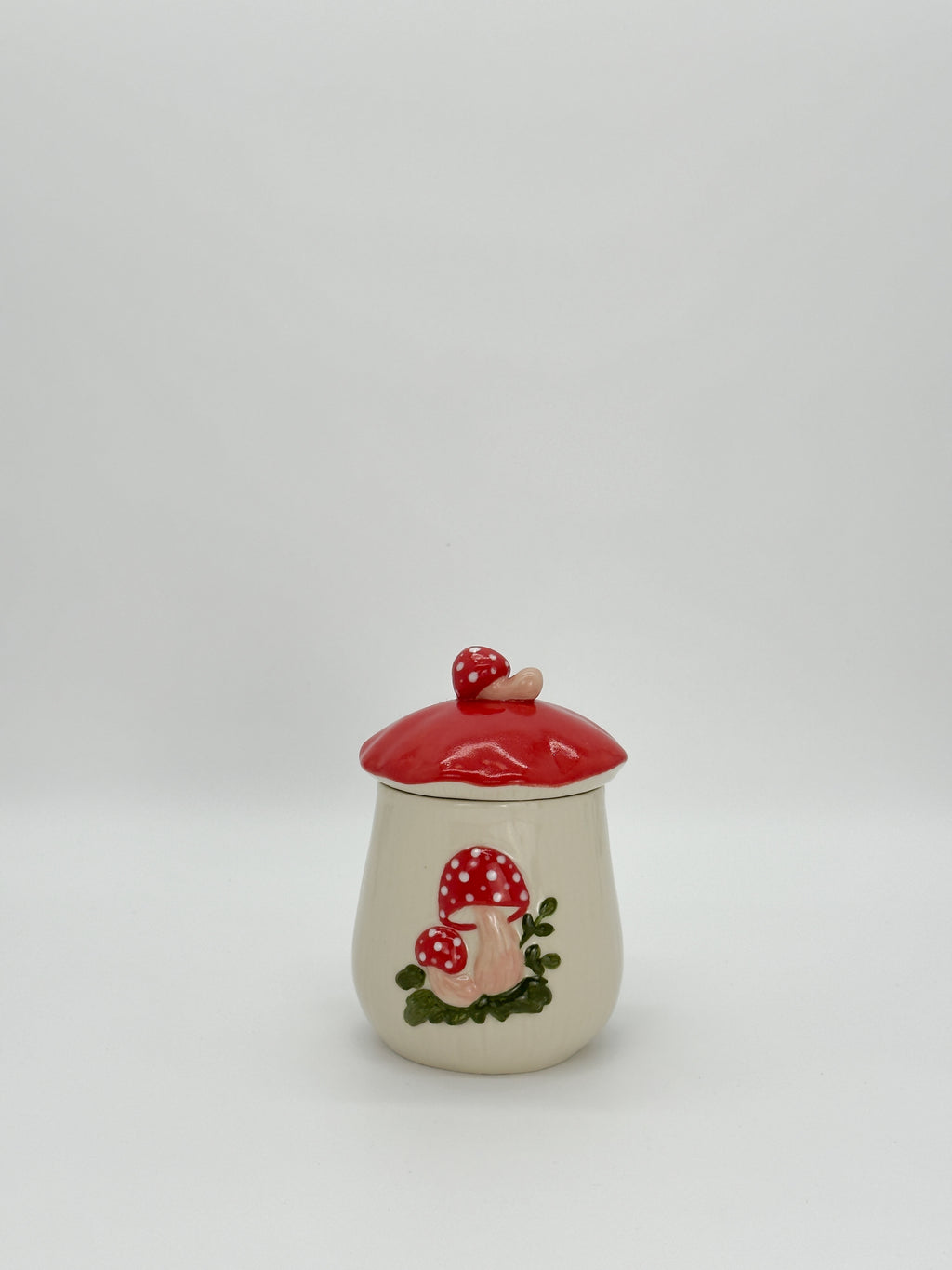 Small Mushroom Jar - Red