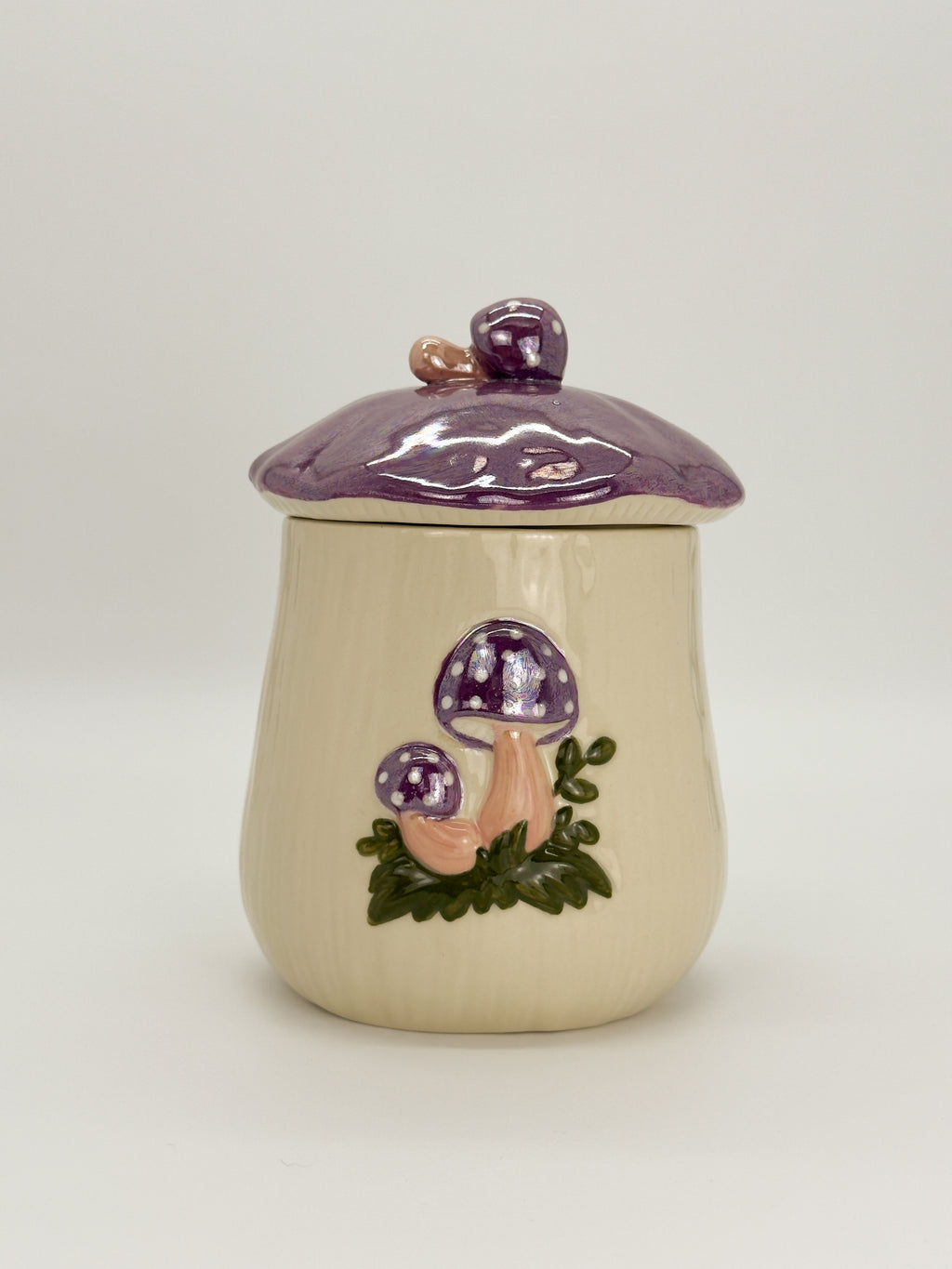Large Mushroom Jar - Purple