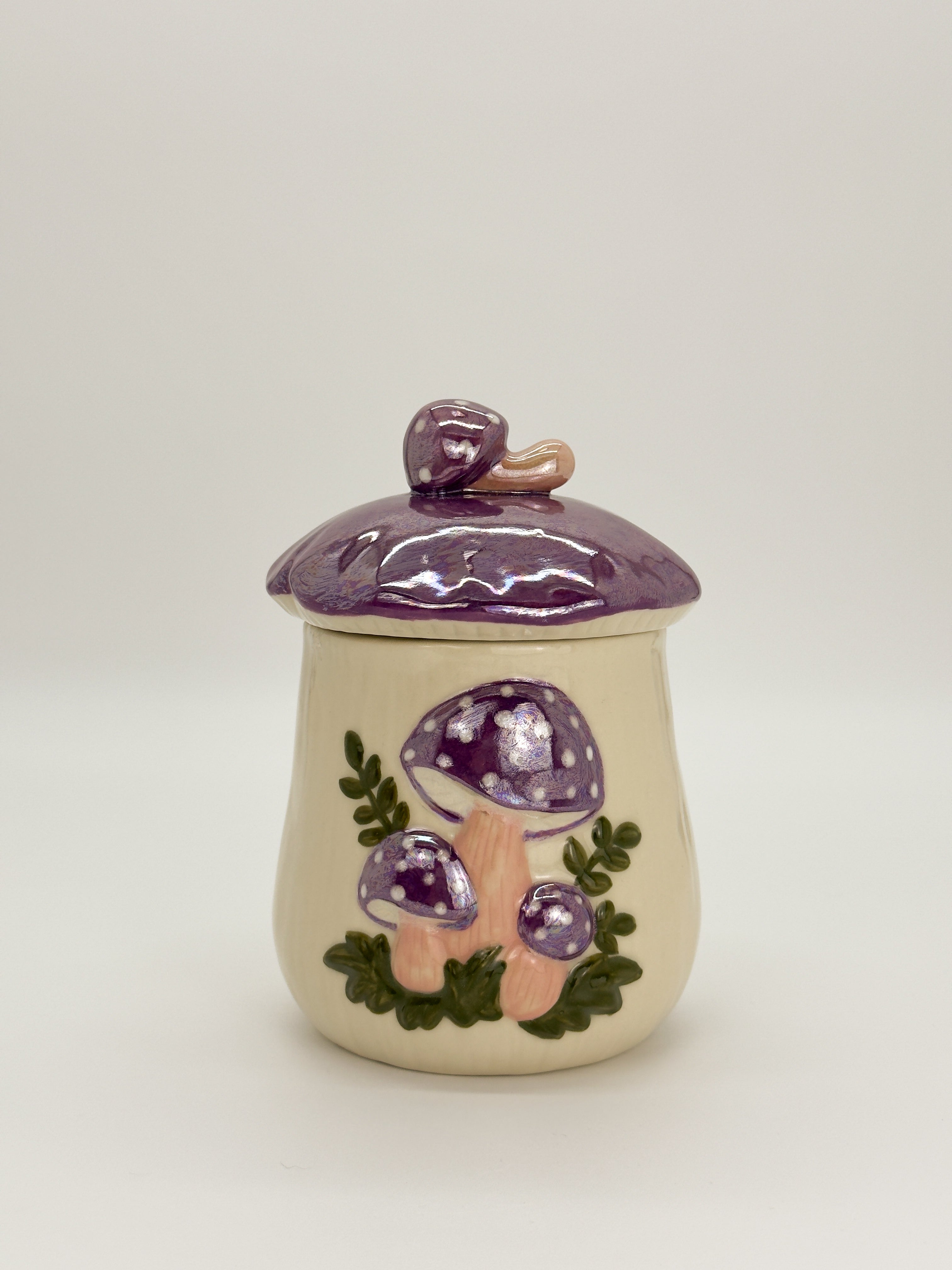 Medium Mushroom Jar - Purple