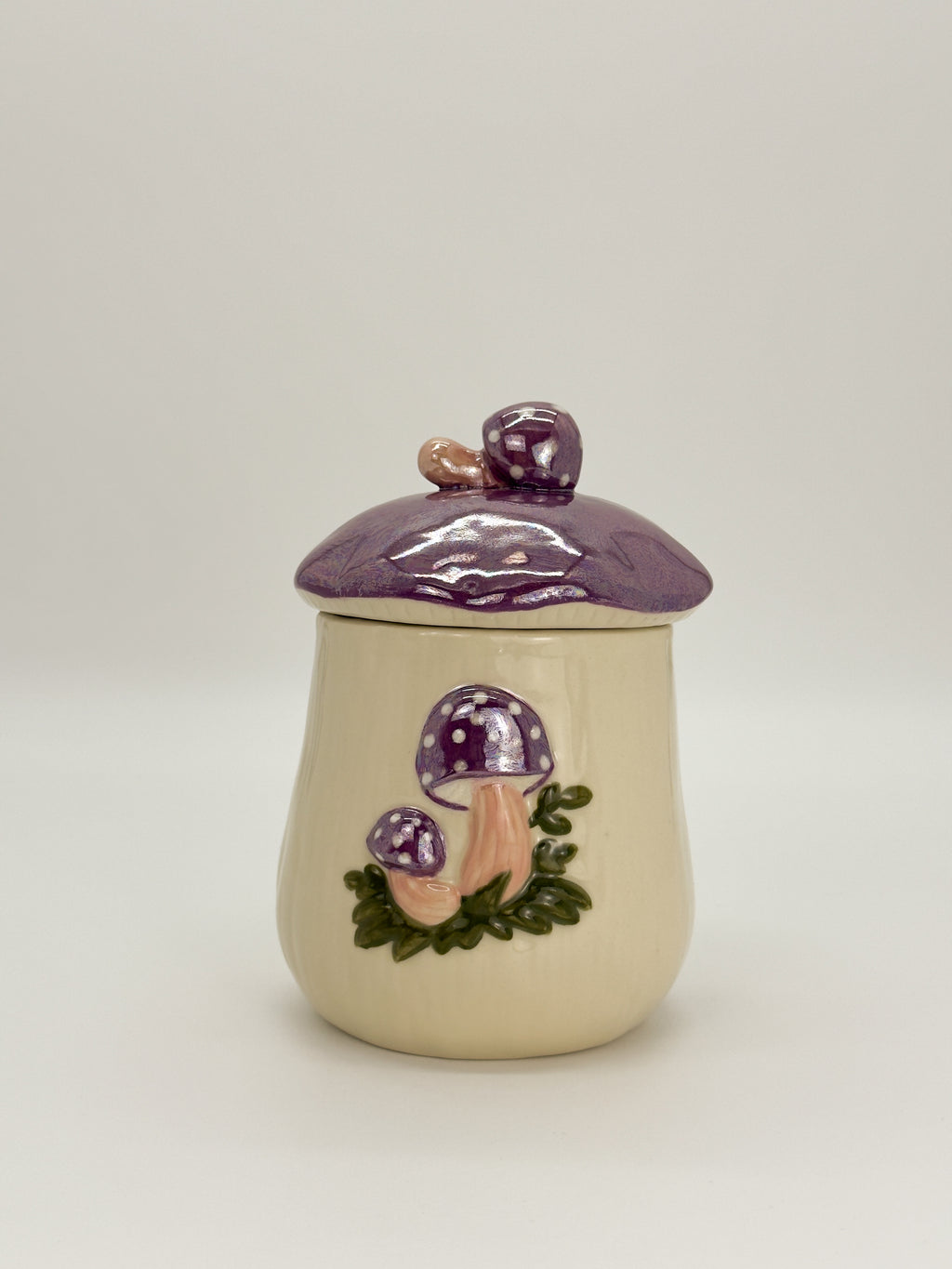 Medium Mushroom Jar - Purple