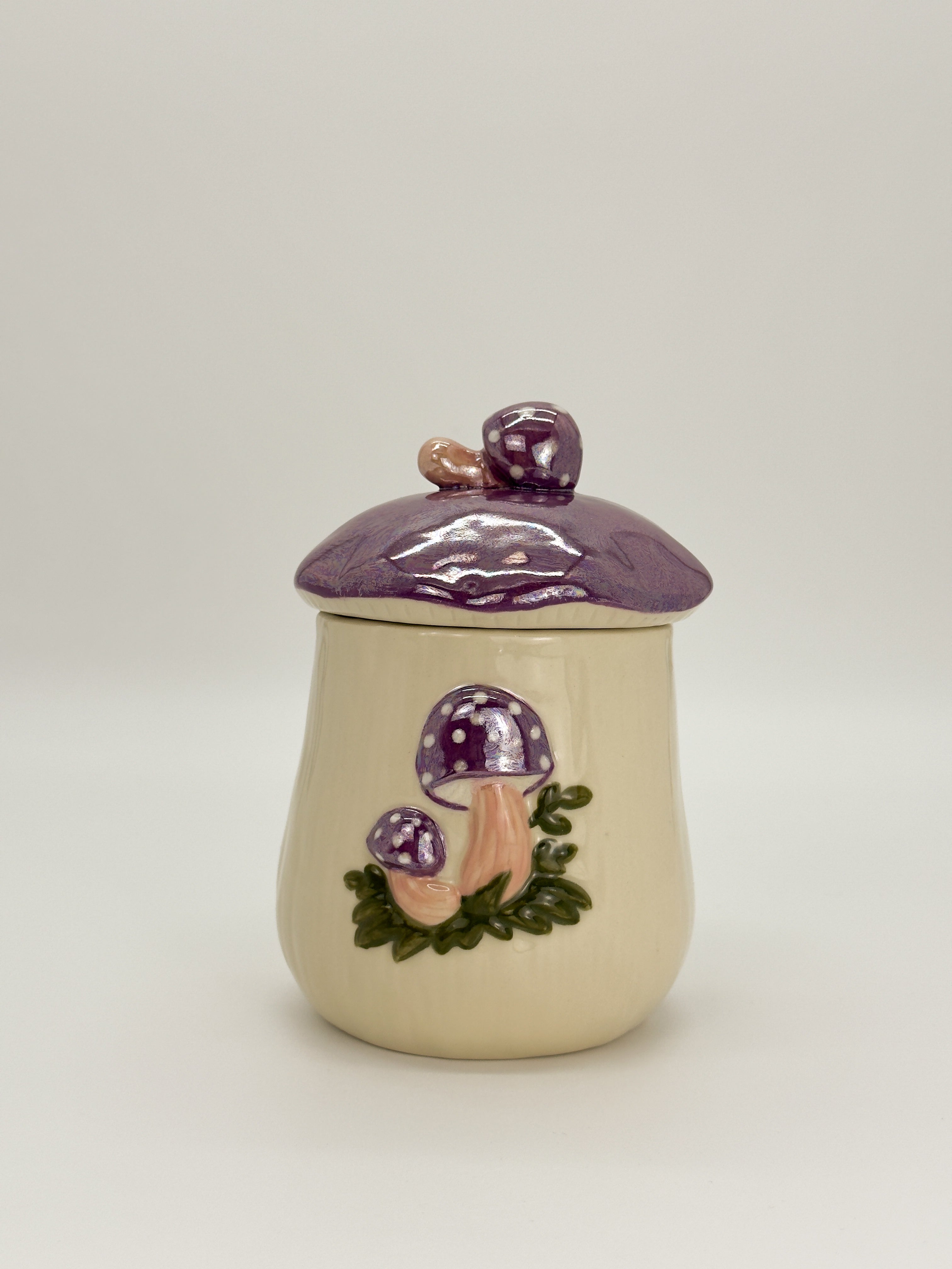 Medium Mushroom Jar - Purple