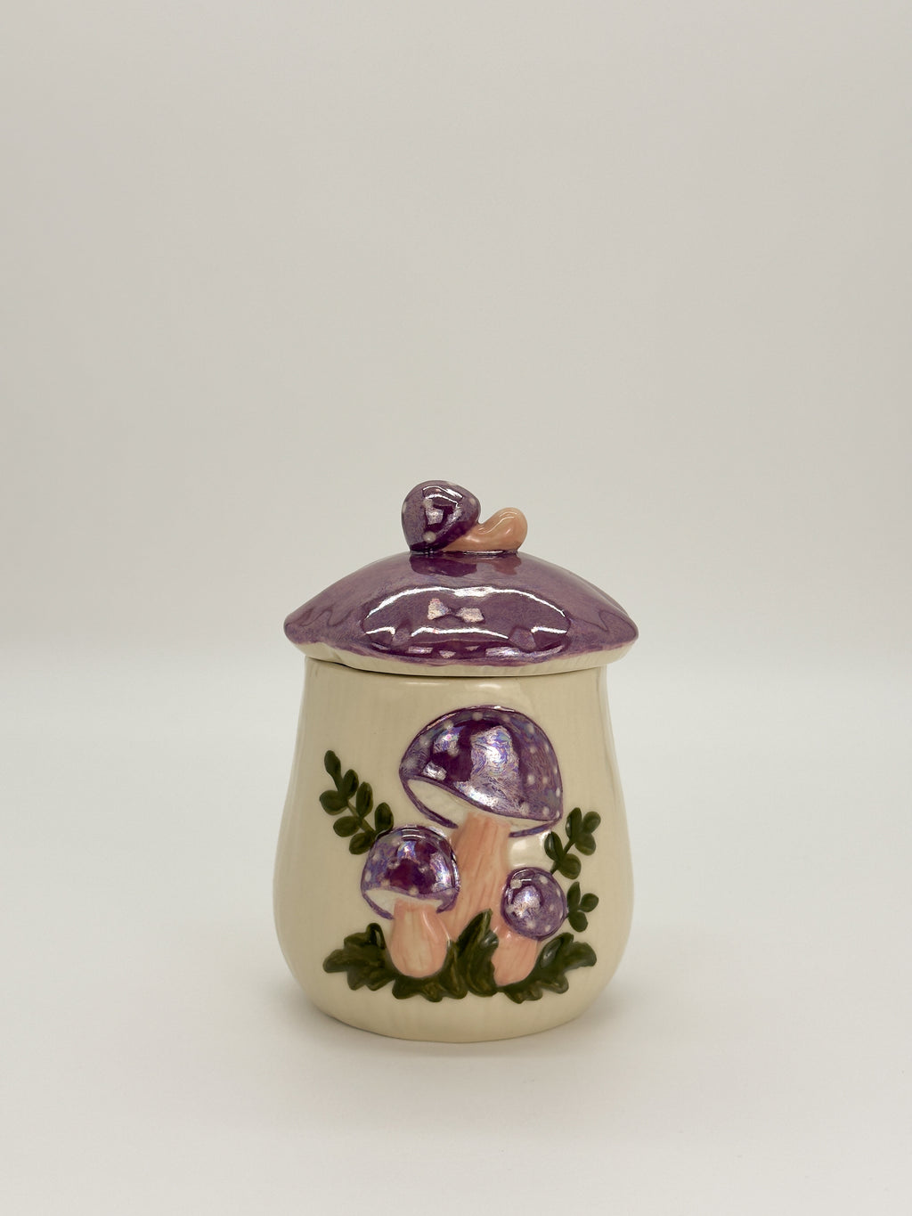 Small Mushroom Jar - Purple