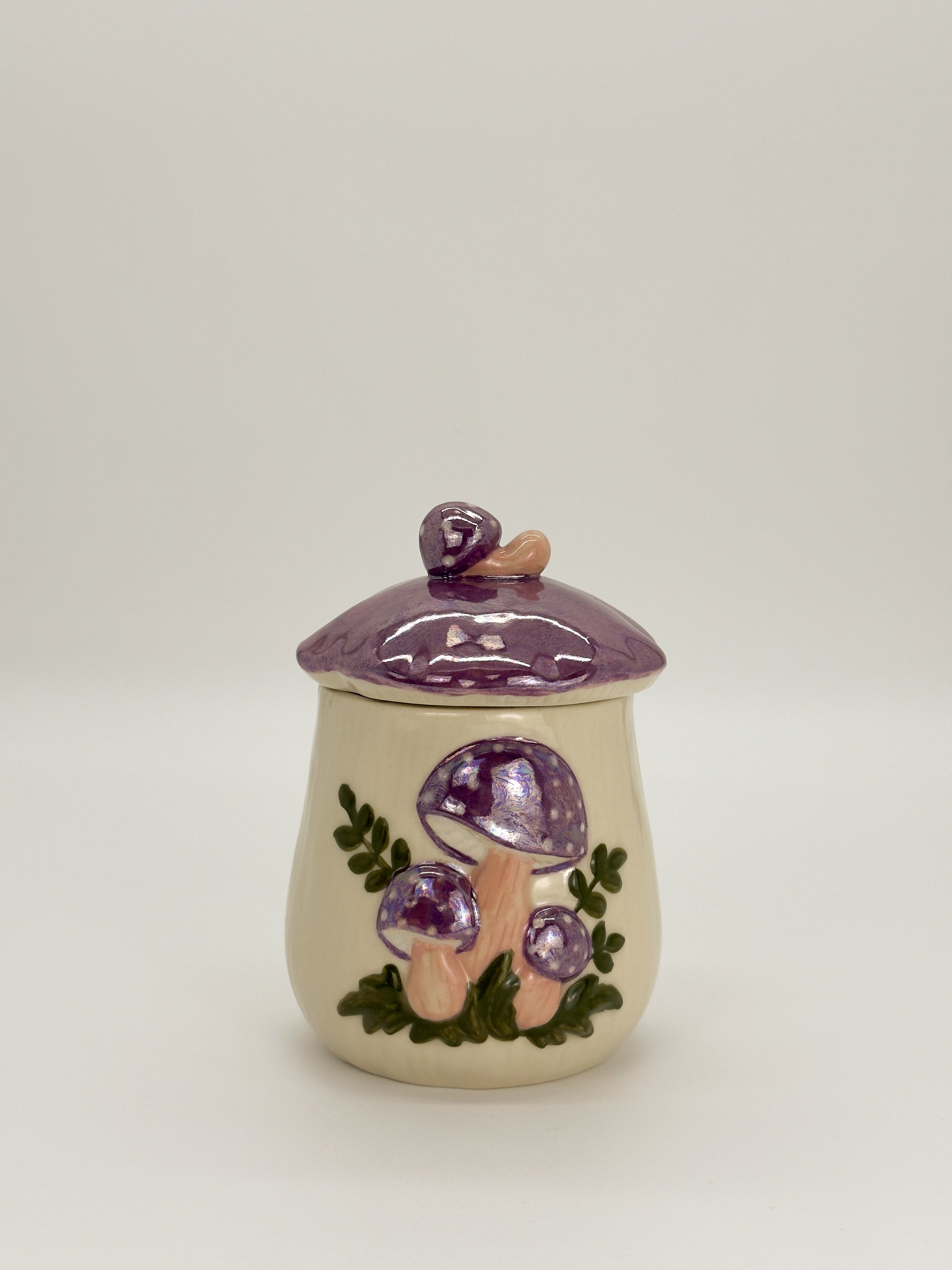 Small Mushroom Jar - Purple