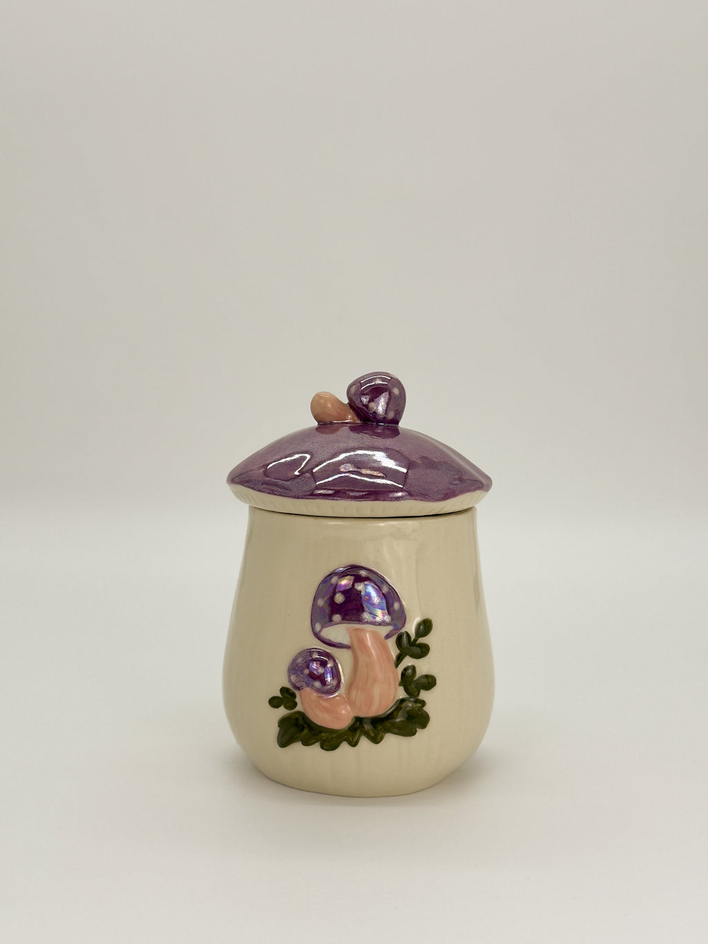 Small Mushroom Jar - Purple