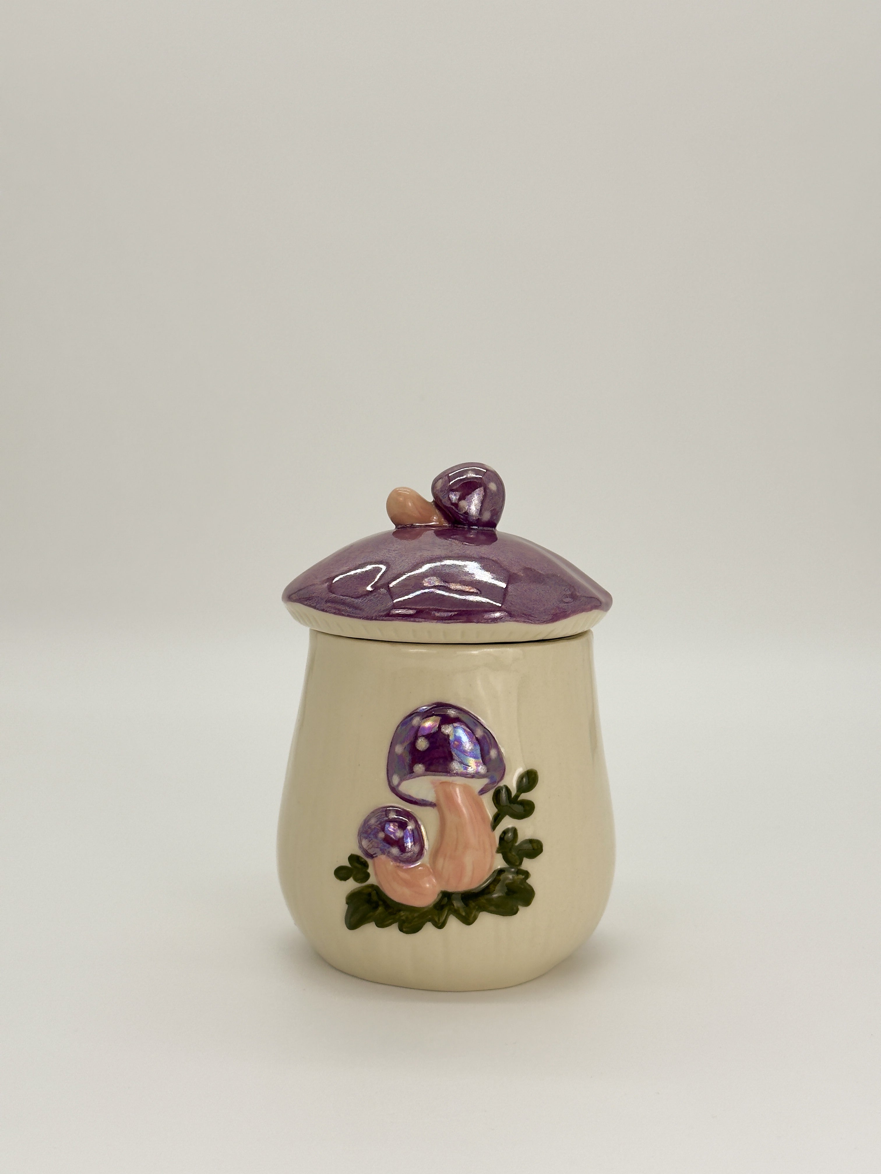 Small Mushroom Jar - Purple