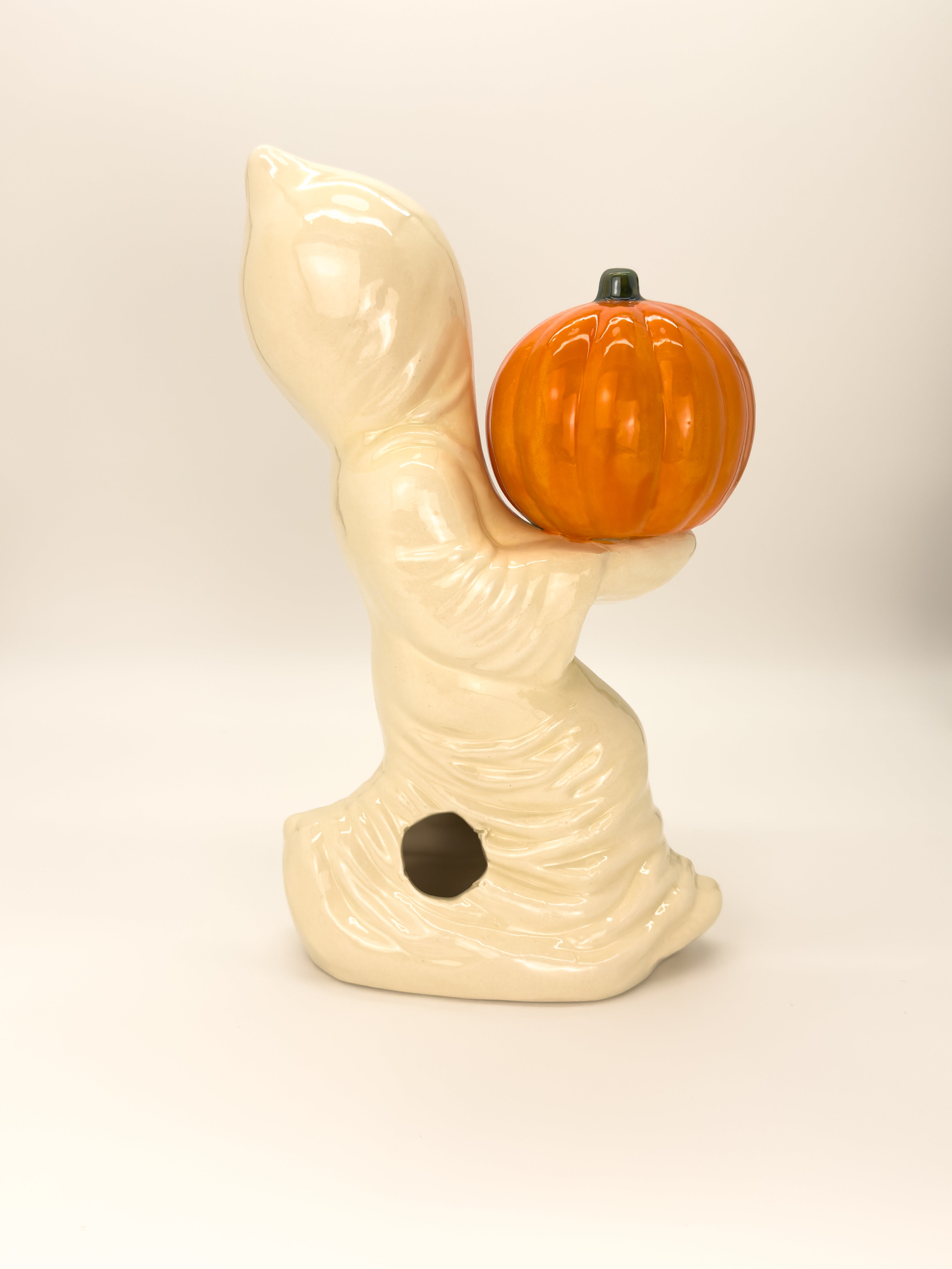 Vintage Ghost with Jack-O-Lantern (Plug-In Bulb Version)