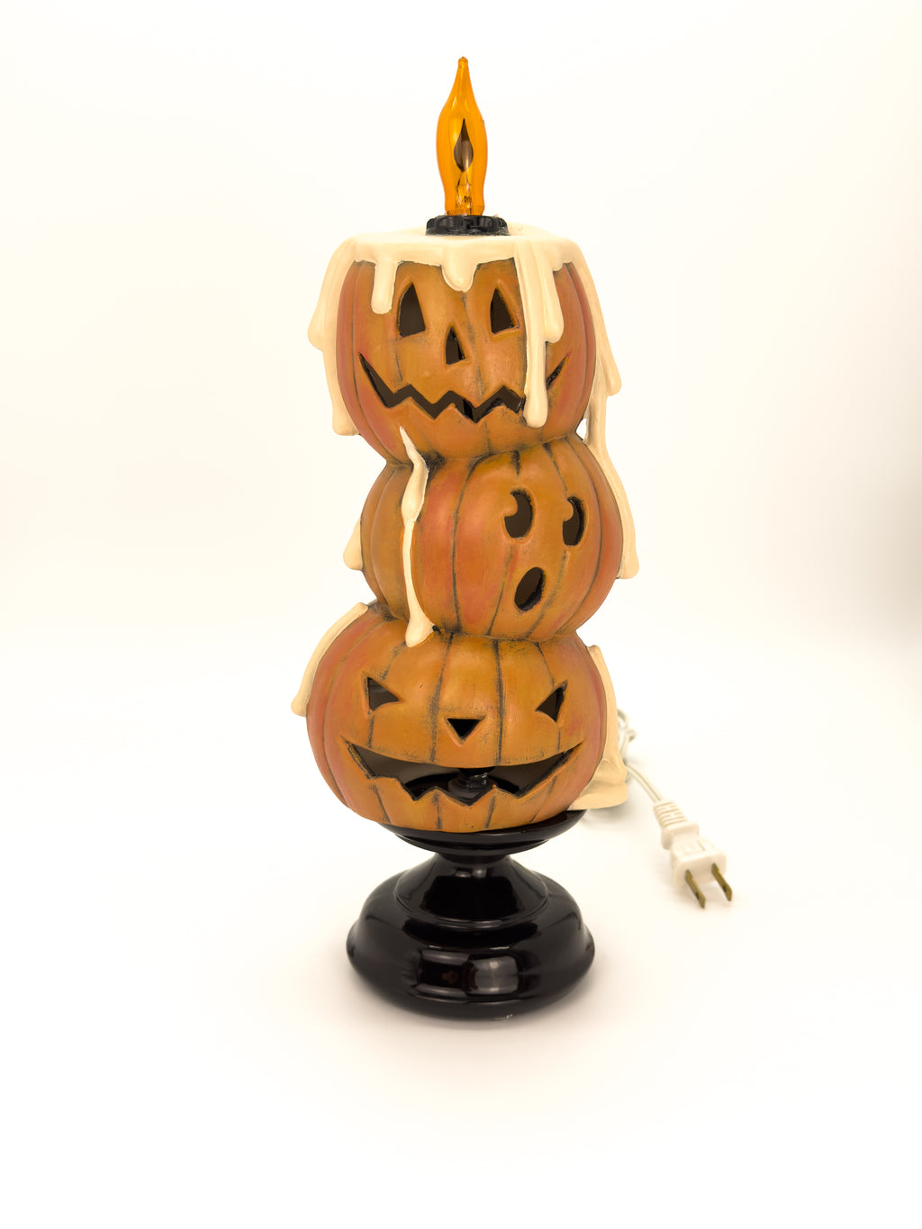 Orange Acrylic Flicker Pumpkin Stack