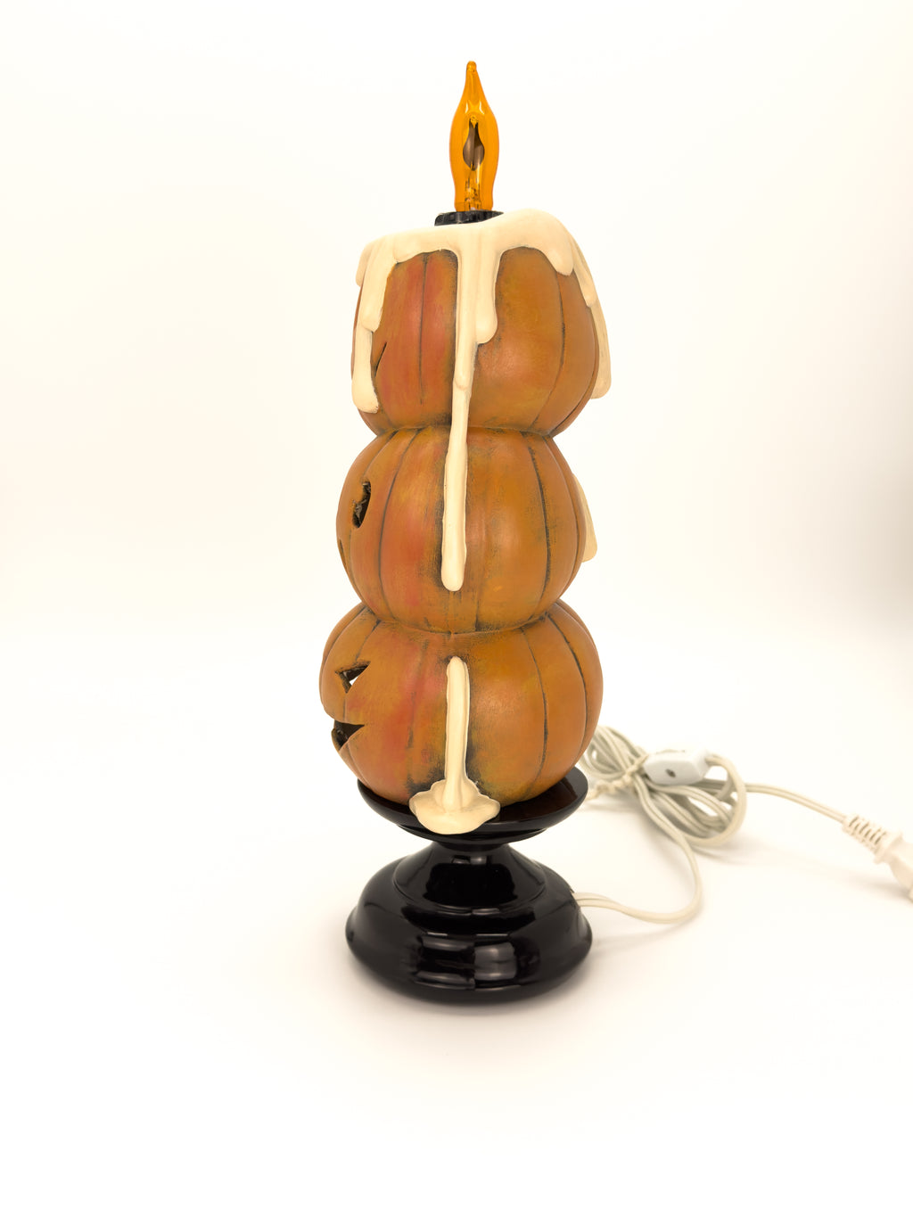 Orange Acrylic Flicker Pumpkin Stack