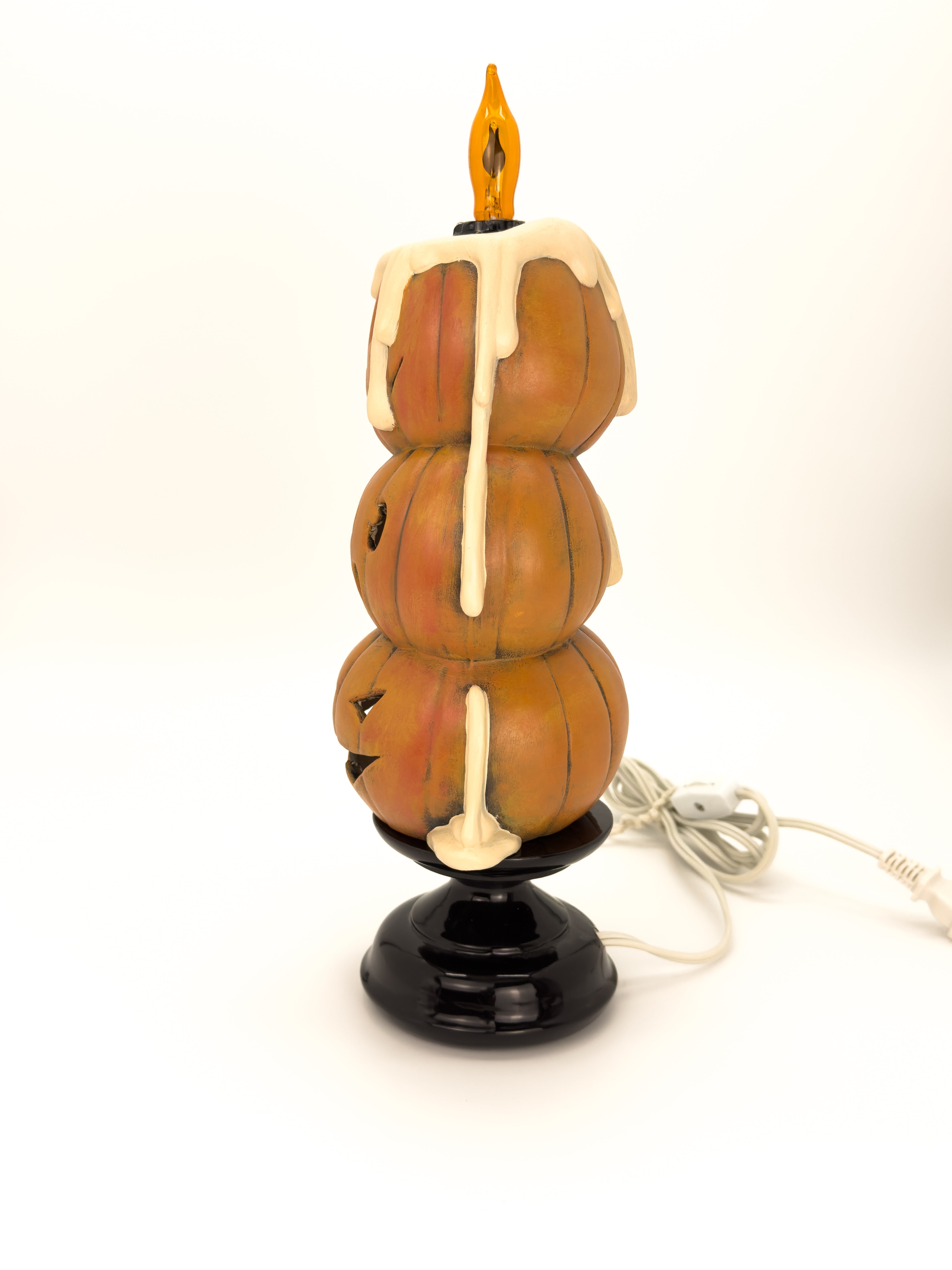 Orange Acrylic Flicker Pumpkin Stack