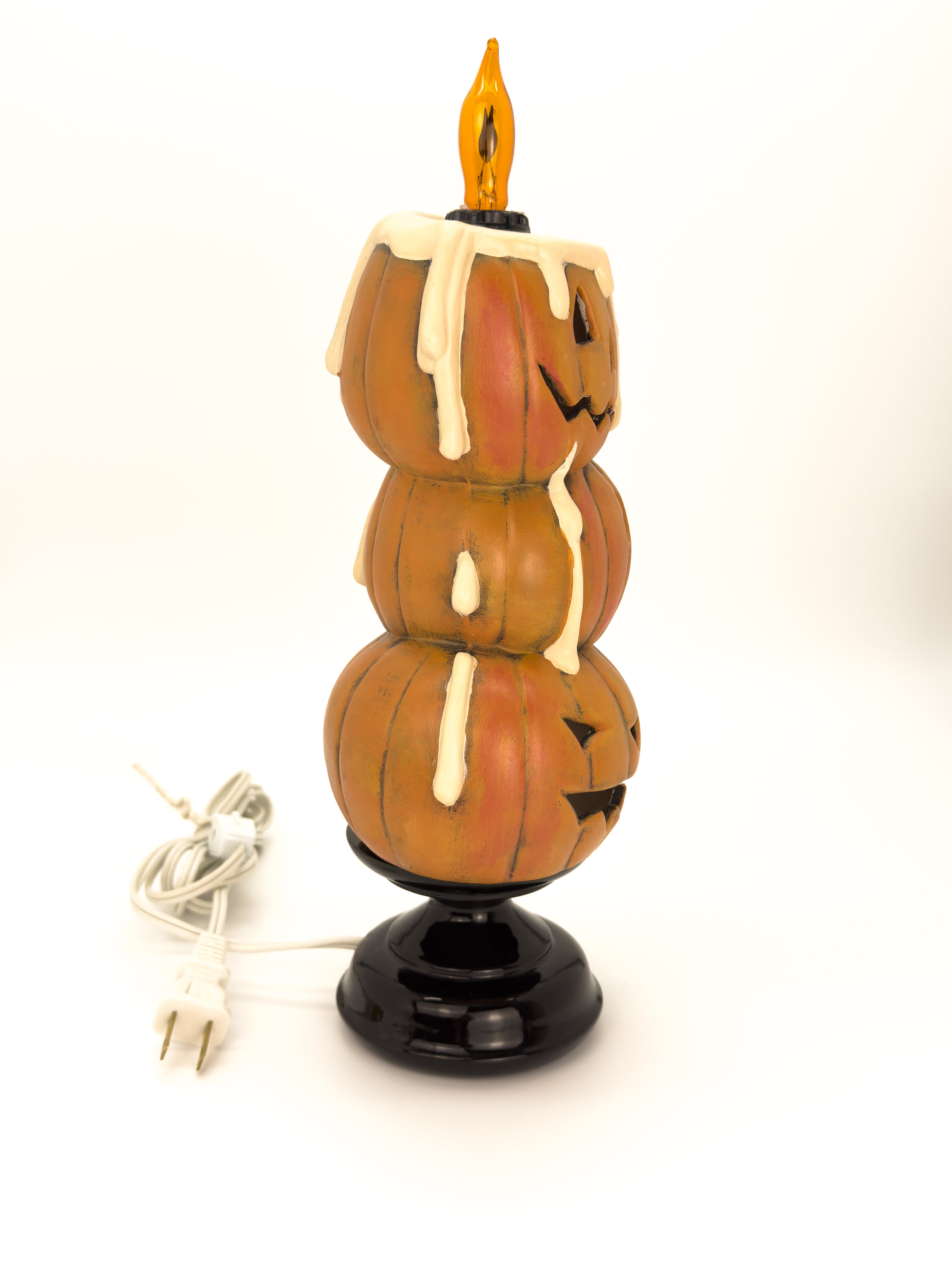 Orange Acrylic Flicker Pumpkin Stack