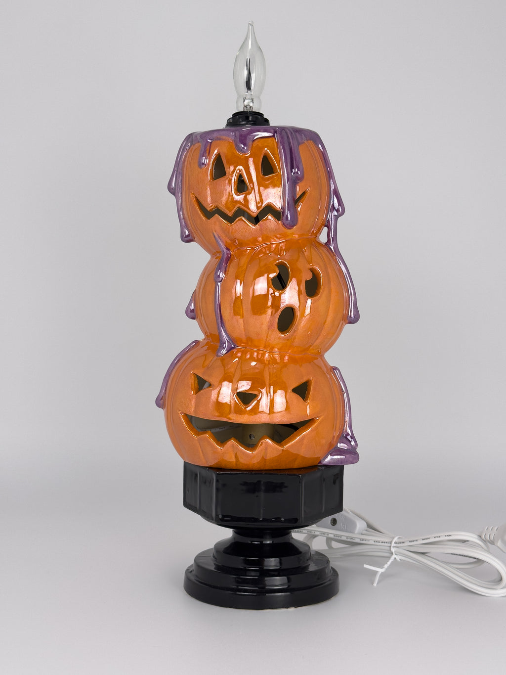 Orange Pumpkin Stack Flicker Lamp