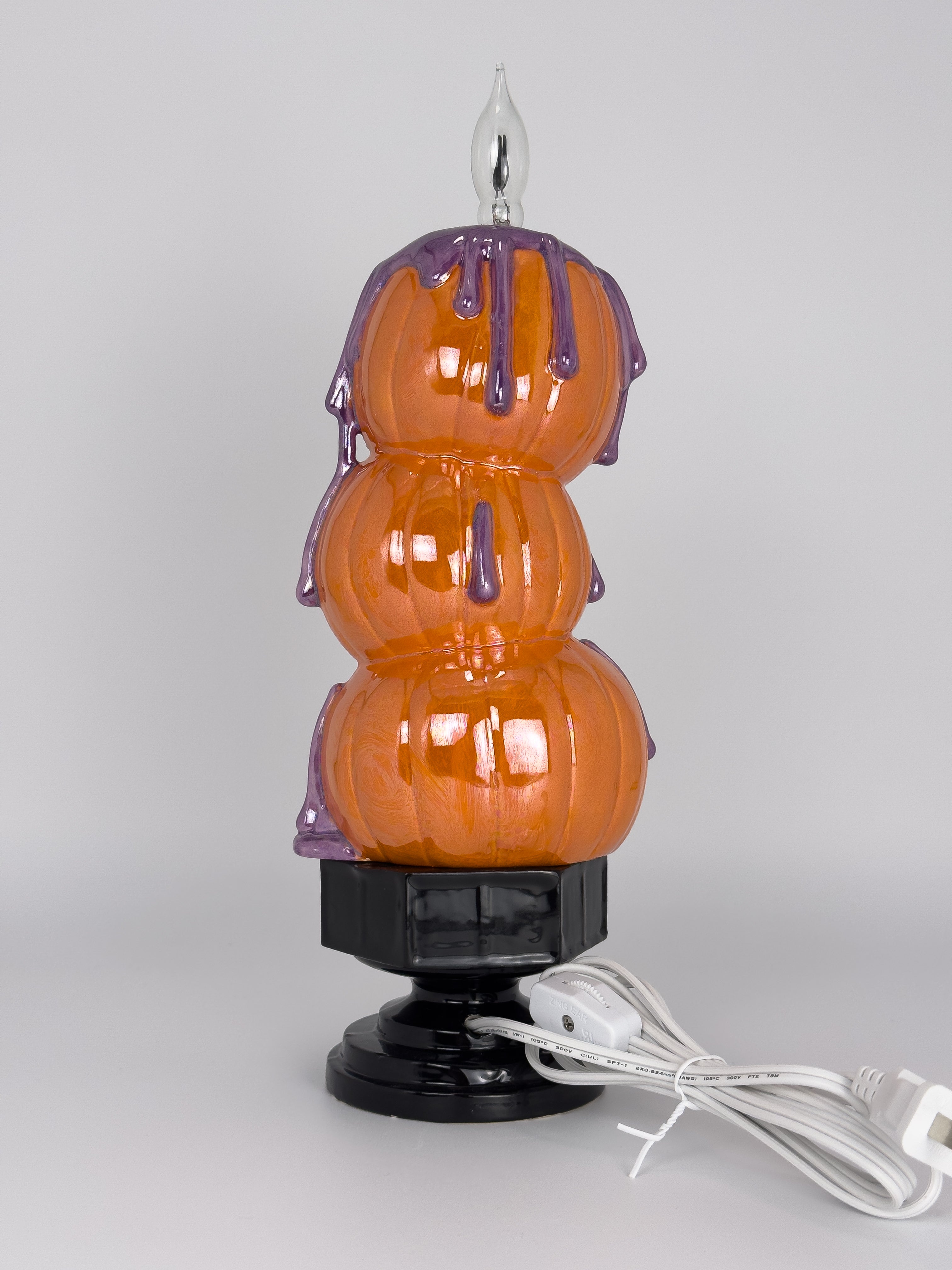 Orange Pumpkin Stack Flicker Lamp