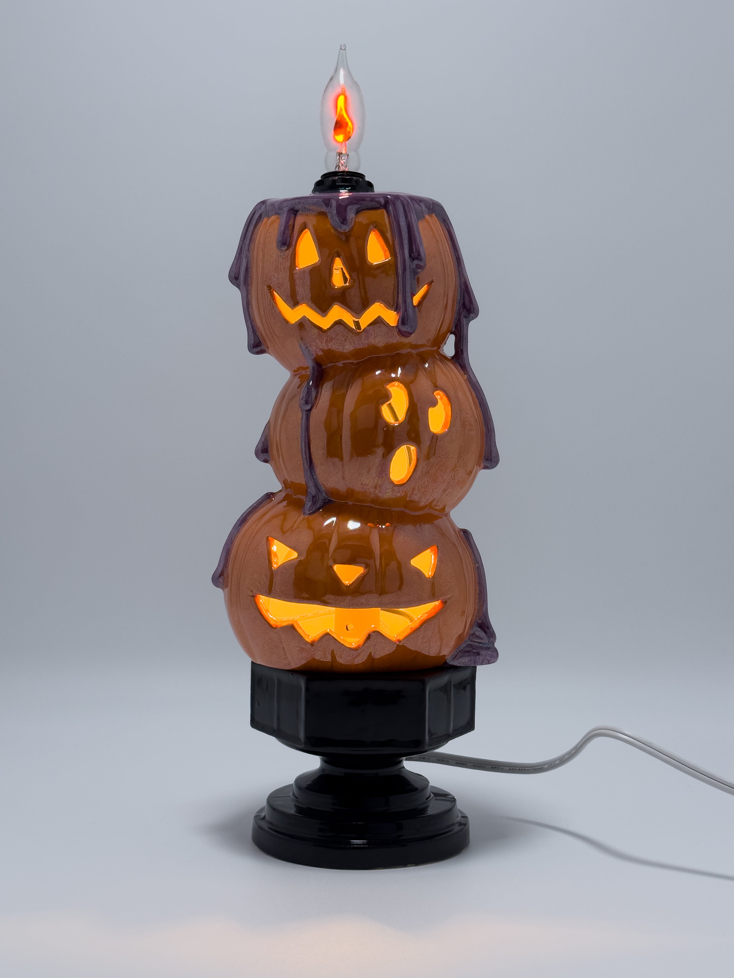 Orange Pumpkin Stack Flicker Lamp