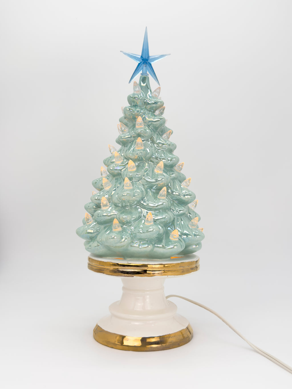 *Light Blue Pedestal Tree