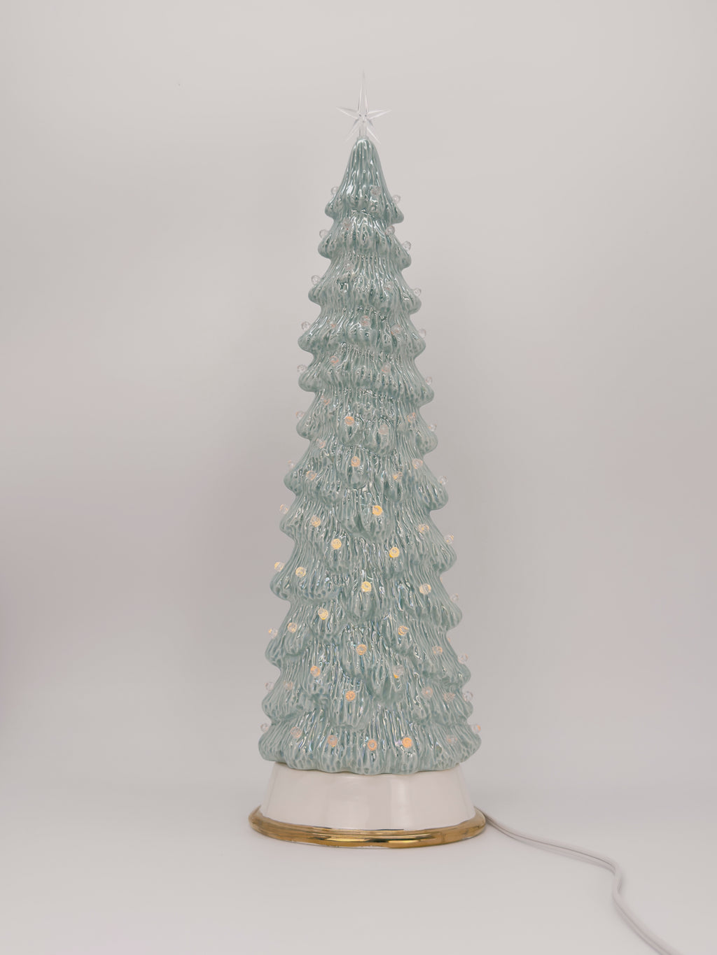 *Tall Light Blue Tree - Clear Light - Clear Star