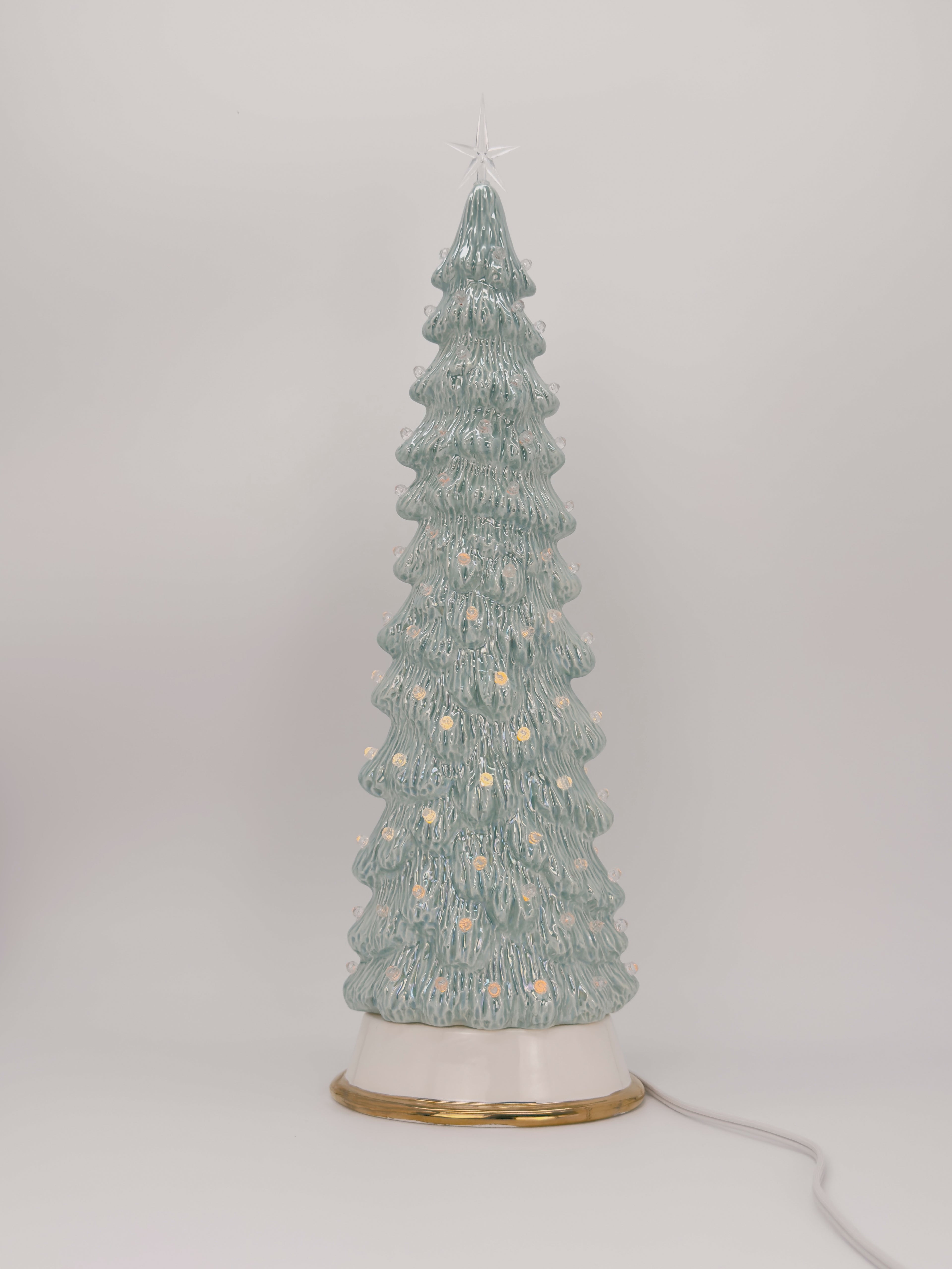 *Tall Light Blue Tree - Clear Light - Clear Star
